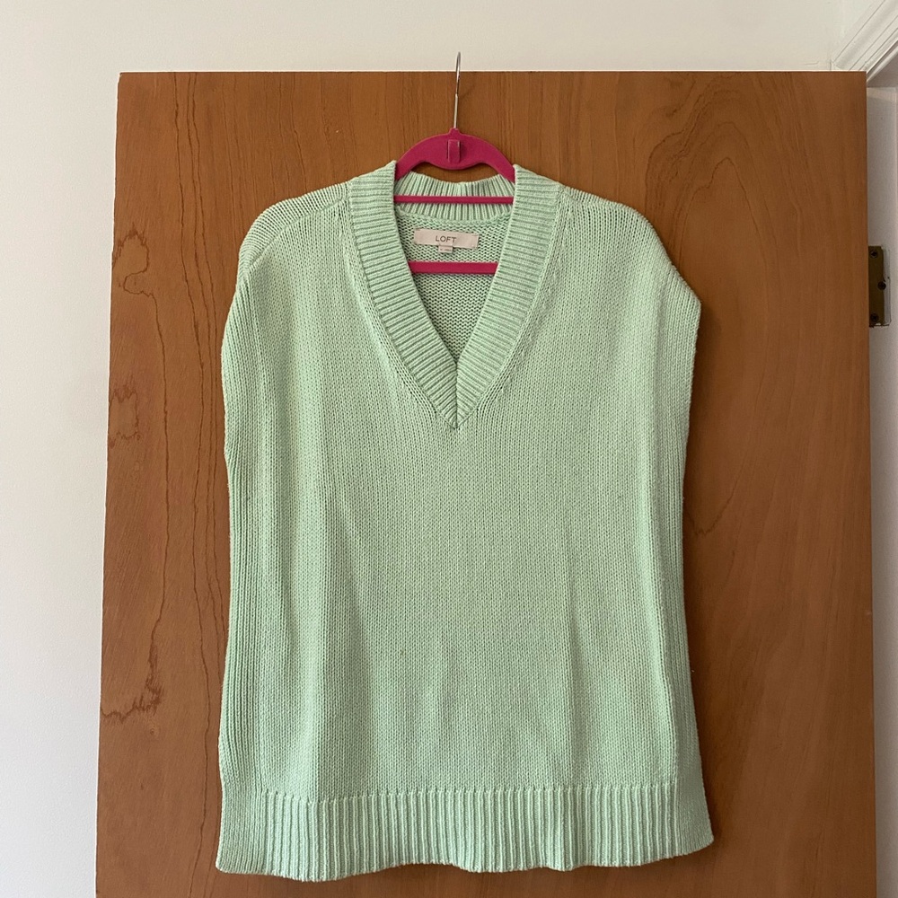 Loft, teal sweater vest